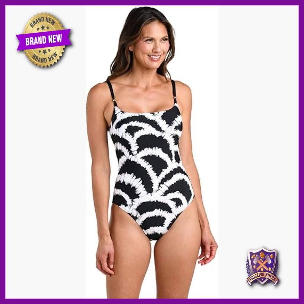 One Piece Swimsuit Tummy Control Adjustable Straps Size 10